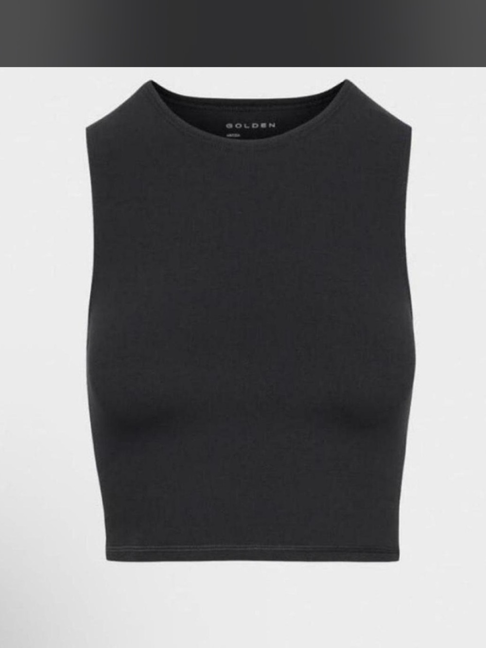 Aritzia golden collection Black Sleeveless Crop Tank Top